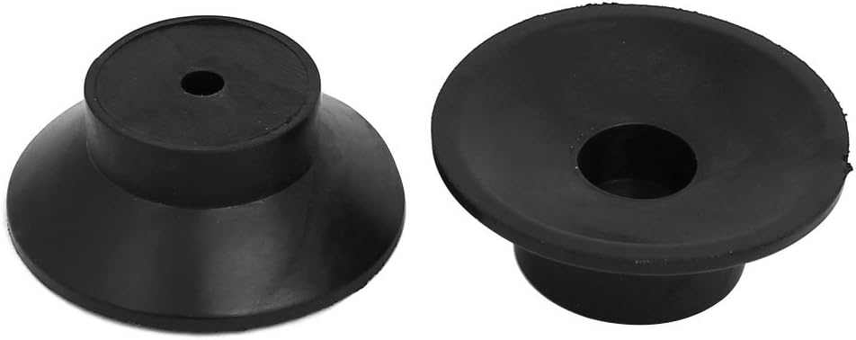 uxcell 47mmx27mmx18mm Rubber Air Compressor Foot Pad Black 2pcs