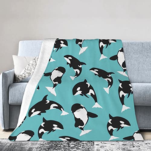 Funacola Killer Whale Blanket Soft Warm Bed Bedding Throw Blankets Cool Boys Gifts For Couch Bedroom Sofa Office Car cover