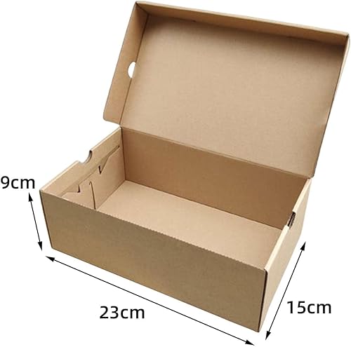 Caja de zapatos de papel kraft para armar, caja de zapatos a prueba de polvo, para entrada, hogar, apilable, fuerte, para zapatos, caja de
