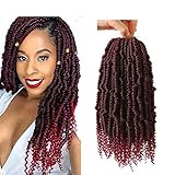 Flyteng 14 inch spring twist crochet hair braiding 4 pack fluffy crochet twist hair senegalese twist crochet hair