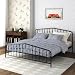Novogratz Bushwick Metal Bed, King, Black