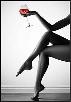 Posters Sexy Black And White Woman Poster And Print Canvas Painting Girl Body Art Wall Picture For Modern Bedroom Home Decor20x30cm