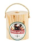 One Log Fire, Ultra Mini - Single Log Campfire, 100% Natural Red Pine, Easy Light - 30 Minute Burn Time