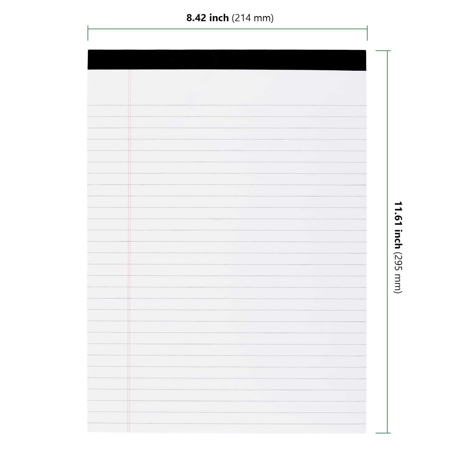 HAKZEON Lot de 8 blocs-notes perforés lignés A4 de 20,3 x 29,9 cm, bloc-notes lignés blancs pour bureau, réunion d'affaires, rédaction de documents juridiques