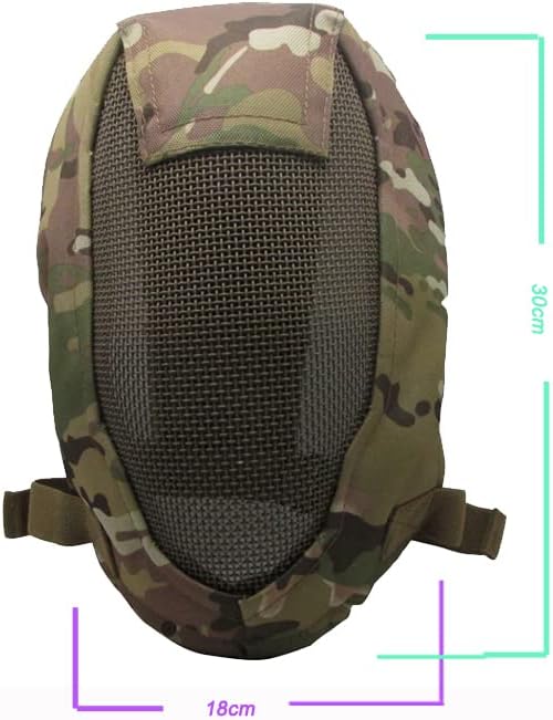 Outdoor Airsoft Shooting Face Protection Gear Double Belt V3 Metal Steel Wire Mesh Full Face Tactical Airsoft Mask