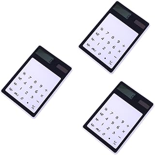 Tofficu 3Pcs Tela De Toque De Bolso Calculadora Portátil Tela De Exibição Portátil Mini Calculadora Estudante Pequeno Computador Computadores Desktop Calculadora Transparente Computador