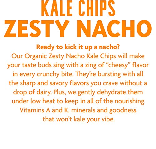 Rhythm Superfoods Kale Chips, Zesty Nacho, Organic And Non-Gmo, 2.0 Oz (Pack Of 12), Vegan/Gluten-Free Superfood Snacks #TOP3