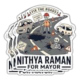 HUVITEE Nithya Raman for LA Mayor California Sticker USA Political Governor Stickers Waterproof Vinyl Decals for Water Bottle Laptop Car Scrapbooking Luggage Tumbler