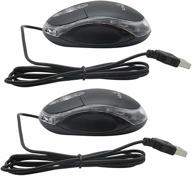USonline911 Premium USB 3D Optical Scroll Wheel Mouse Mice for PC Desktop Laptop 2pcs
