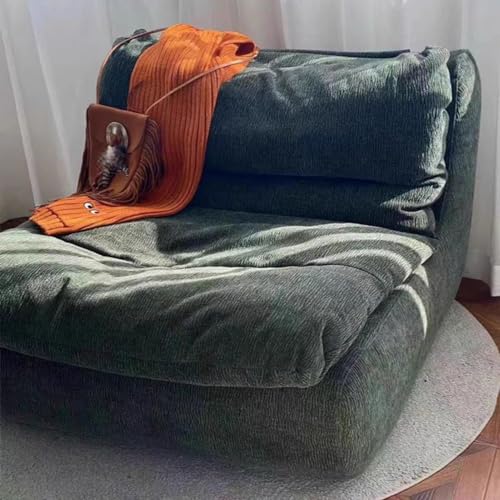 Llchaensc Modular Sectional Sofa/Modern Floor Single Chair/Removable Back Cushions/Sectional Sofa Modern,High-Density Sponge,for Living Room, Apartment, Studio,Green - Image 4