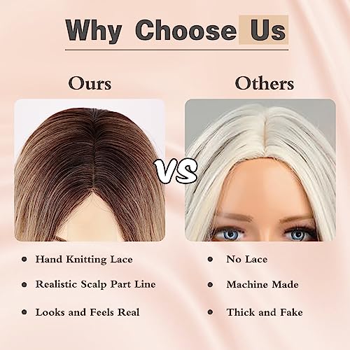 Nayoo Blonde Wavy Wig For Women - 26 Inch Long Blonde Wigs For White Women, Natural Looking Ombre Blond Wigs, Easy To Put Blonde Curly Wig, Heat Resistant Synthetic Wig Halloween Wig (Ombre Blonde) #TOP5