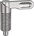 Kipp 03099-10412201 Stainless Steel Cam Action Indexing Plunger, Style A, Natural Finish, 12 mm Locking Pin Diameter, M20 x 1.5 Thread