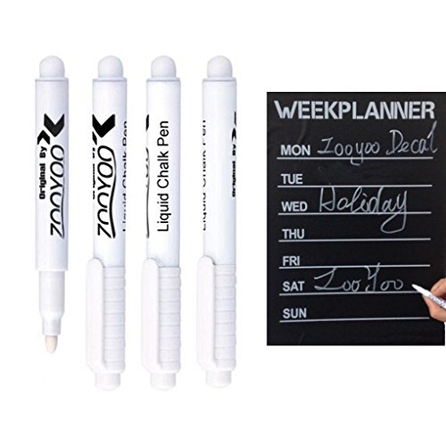 GOTTING Stylo de craie liquide blanc de 3pcs pour le tableau noir d'enfants Cover