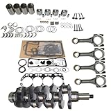 BCXFORK Overhaul Rebuild Kit & 4pcs Connecting Rod & Crankshaft fits for Nissan TD27 TD27Ti TD27T Engine (Pin Size B: 30mm)