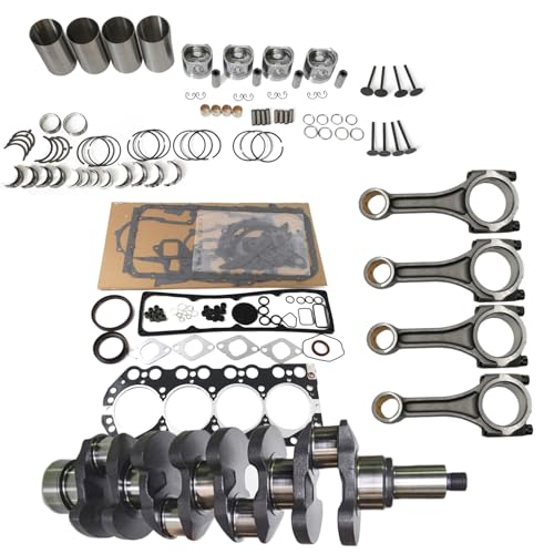 BCXFORK Overhaul Rebuild Kit & 4pcs Connecting Rod & Crankshaft fits for Nissan TD27 TD27Ti TD27T Engine (Pin Size B: 30mm)