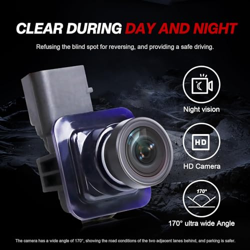 Image of Backup Camera Replacement BB5Z-19G490-A Compatible with Ford Explorer 2011 2012 2013 2014 2015 Replaces Number EB5Z-19G490-A