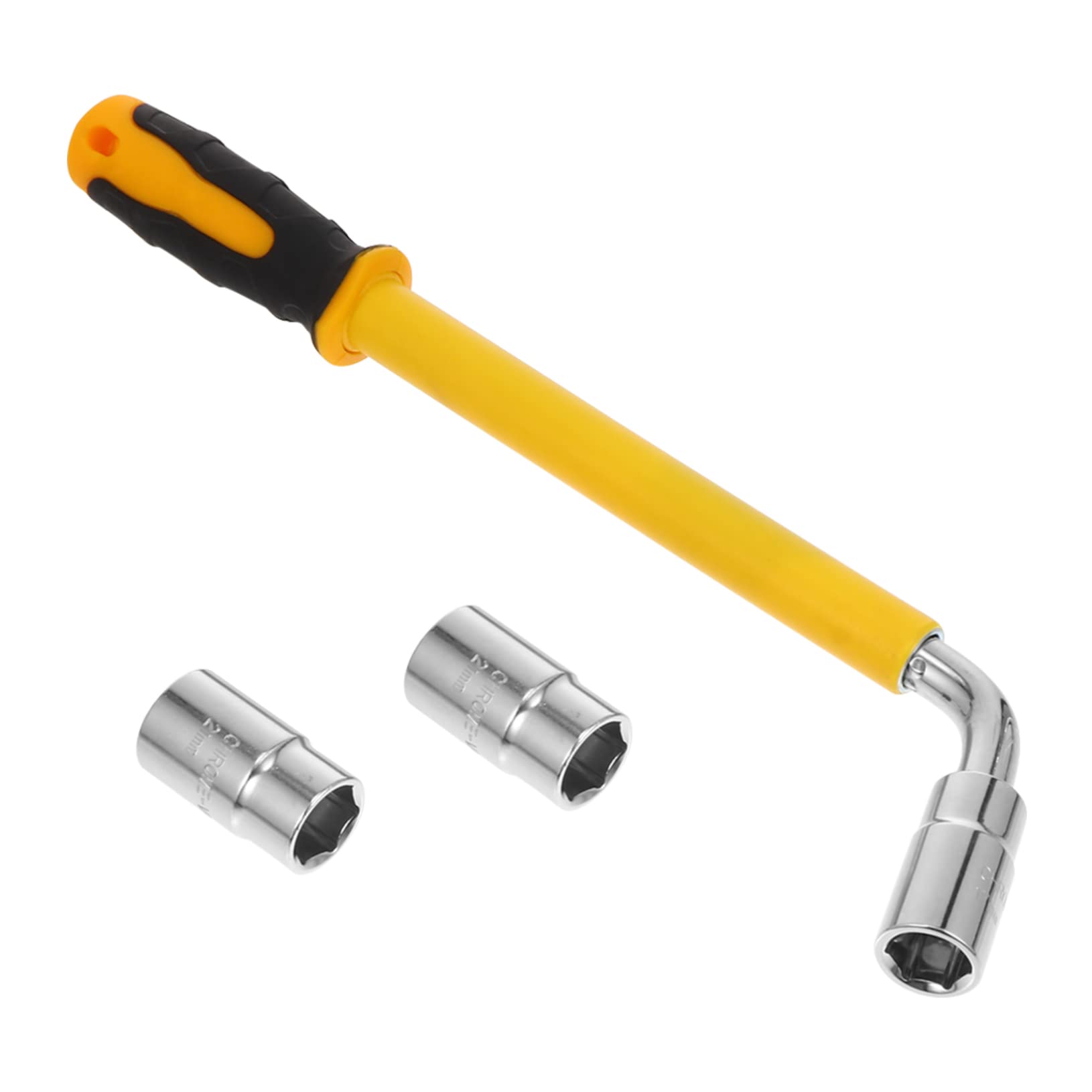 Cabilock Car Vehicle Repair Tool 2-sleeve Stretchable Tire Wrench Universal Lug Wrench Comfortable Rubber Grip 17-23mm