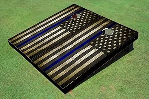 American Flag Thin Blue Line Cornhole Boards