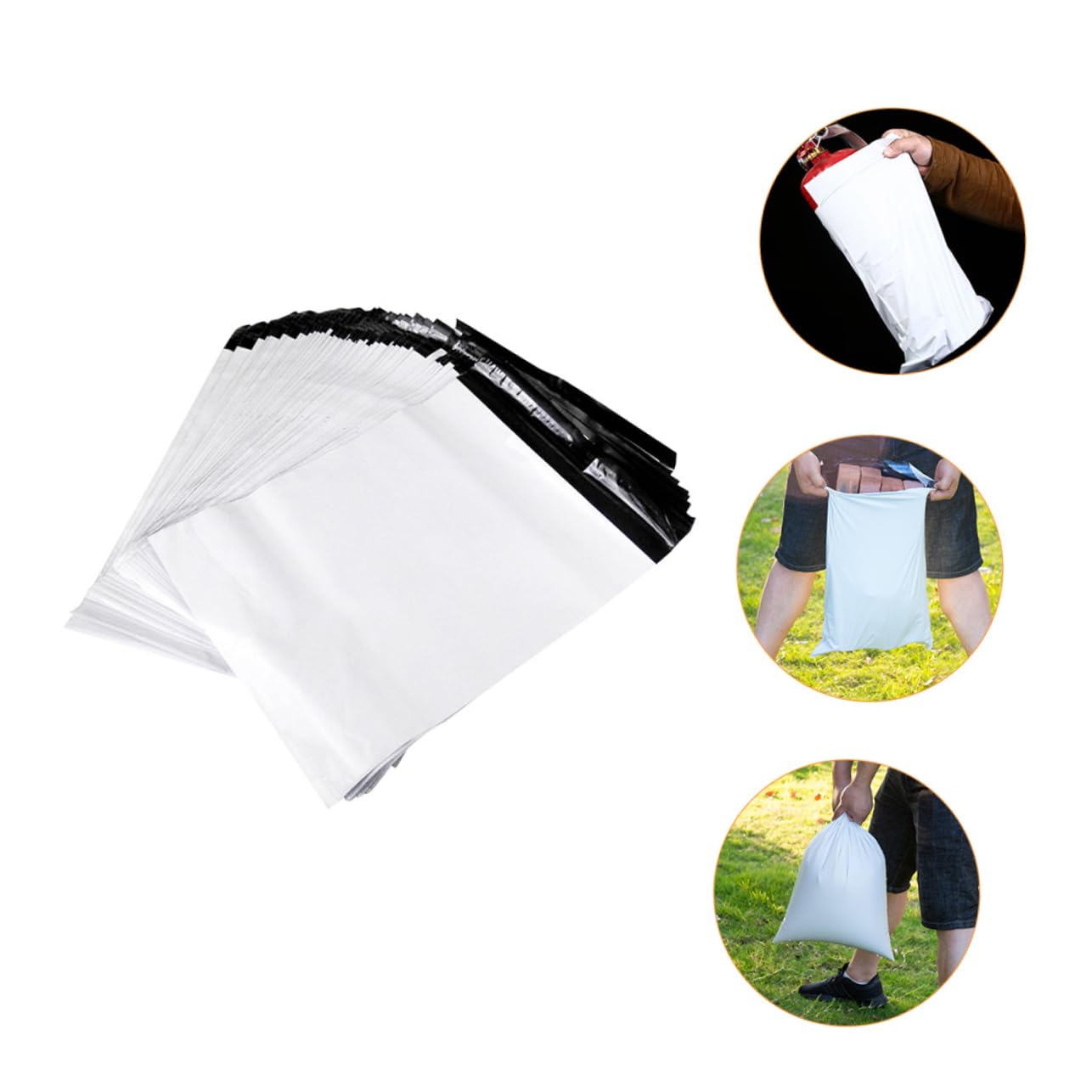 MAGICLULU 100 Pièces Enveloppe Plastique Auto-scellante Sac Postal Épais Lot De Sac Expédition Résistant à Usure Et Imperméable