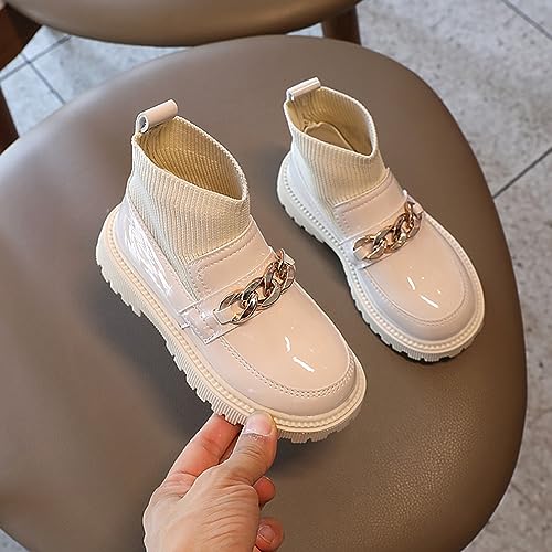 Girl's Sweet Sock Ankle Boots Winter Lug Sole Sock Combat Booties Winter Chelsea Ankle Fall Boots Waterproof Kids Cowboy Toddler Boots2