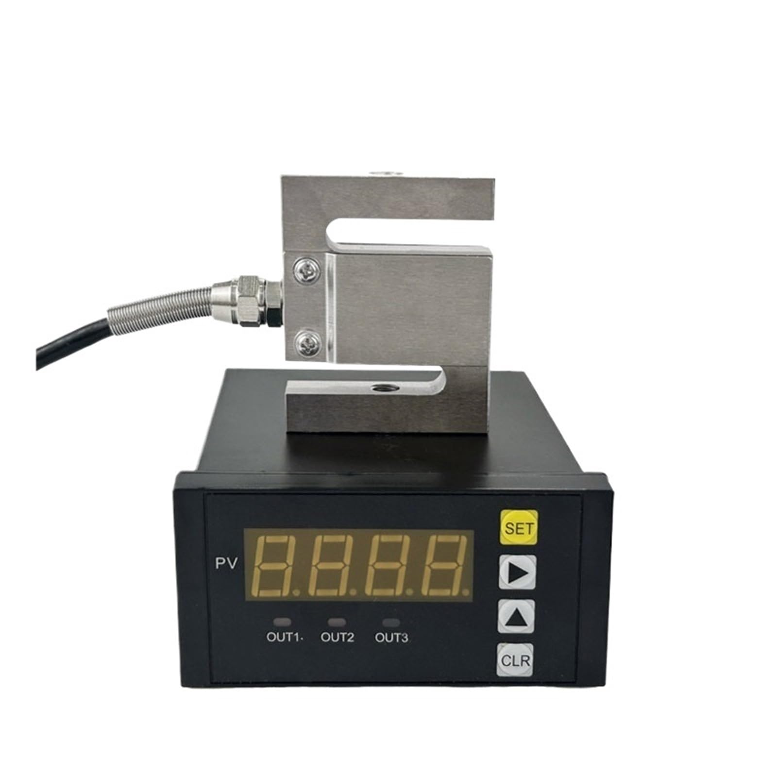 WUPLKCUIJ Small S Type Load Cell with Digital Display Instrument,Weight Indicator Meter with Pull Pressure Weighing Sensor 10-50KG(10KG sensor display)