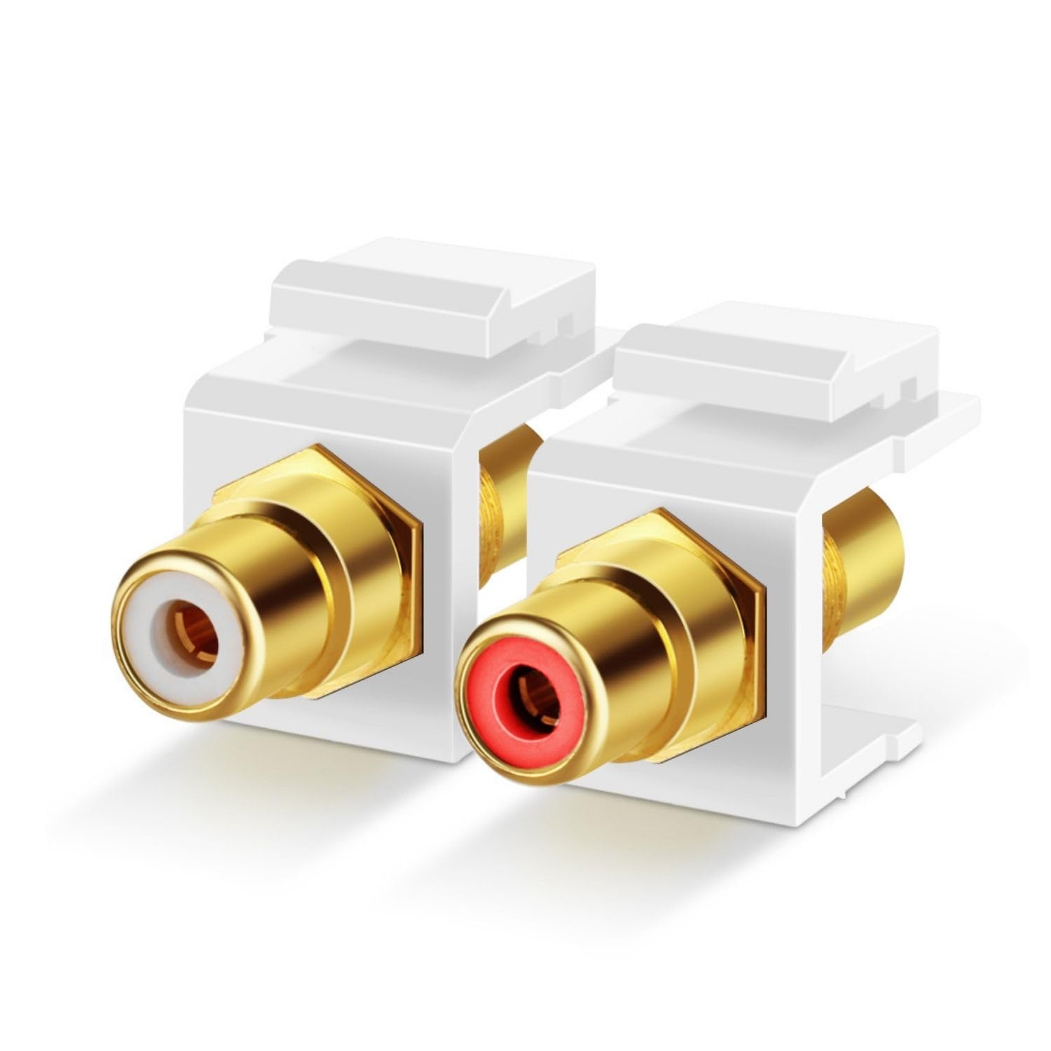 Conector keystone jack modular para placa de pared con dos canales de audio hembra 7