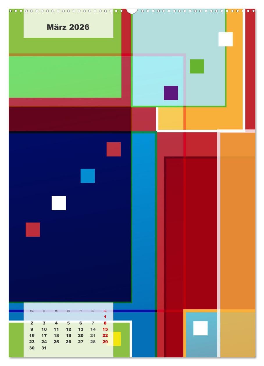 Geometrical ART (Wandkalender 2026 DIN A2 hoch), CALVENDO Monatskalender: Künstlerische Gestaltung mit geometrischen Formen (CALVENDO Kunst)