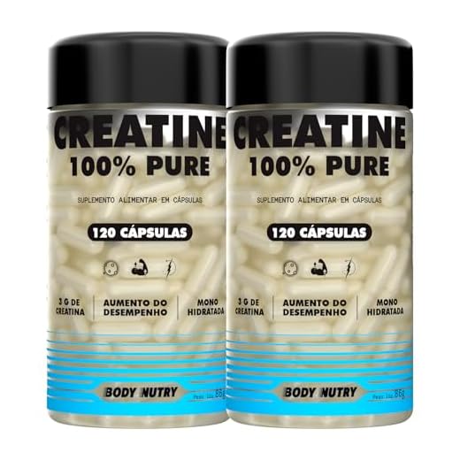 Kit 2x Creatina 100% Pura Monohidratada e Micronizada - Pote 120 Capsulas