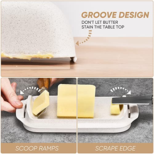 Butter Dish With Lid,Butter Countertop Saver,Butter Container,Microwave/Dishwasher Safe,Suitable For Both Countertop And Refrigerator,Meets East/West Coast Butter Size (White) #TOP1