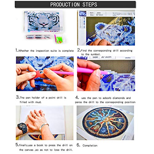 DIY 5D Diamond Painting Kits for Adults,Round Full Drill -Crystal Rhinestone Embroidery Cross Stitch Mosaic Making Diamond Art, Colored Trees Scenery Home Decor 11.8\"X15.7\" - Thumbnail 5