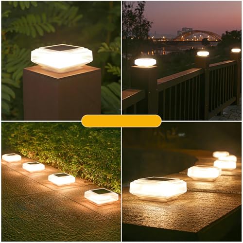 Luces de poste para exteriores con alimentación solar y accesorio para terraza 5