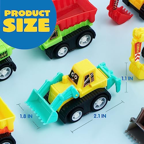 Joyin 15732 12-Piece Mini Construction Car Set, Plastic, Unisex, Non-Riding Toy Vehicle thumb #1