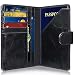 RFID Blocking Passport Holder (9 Slots), GreatShield Theft Proof Leather Wallet [5 Credit Card Slots | 3 Cash Compartments | 1 Passport Slot] for Men & Women - Black