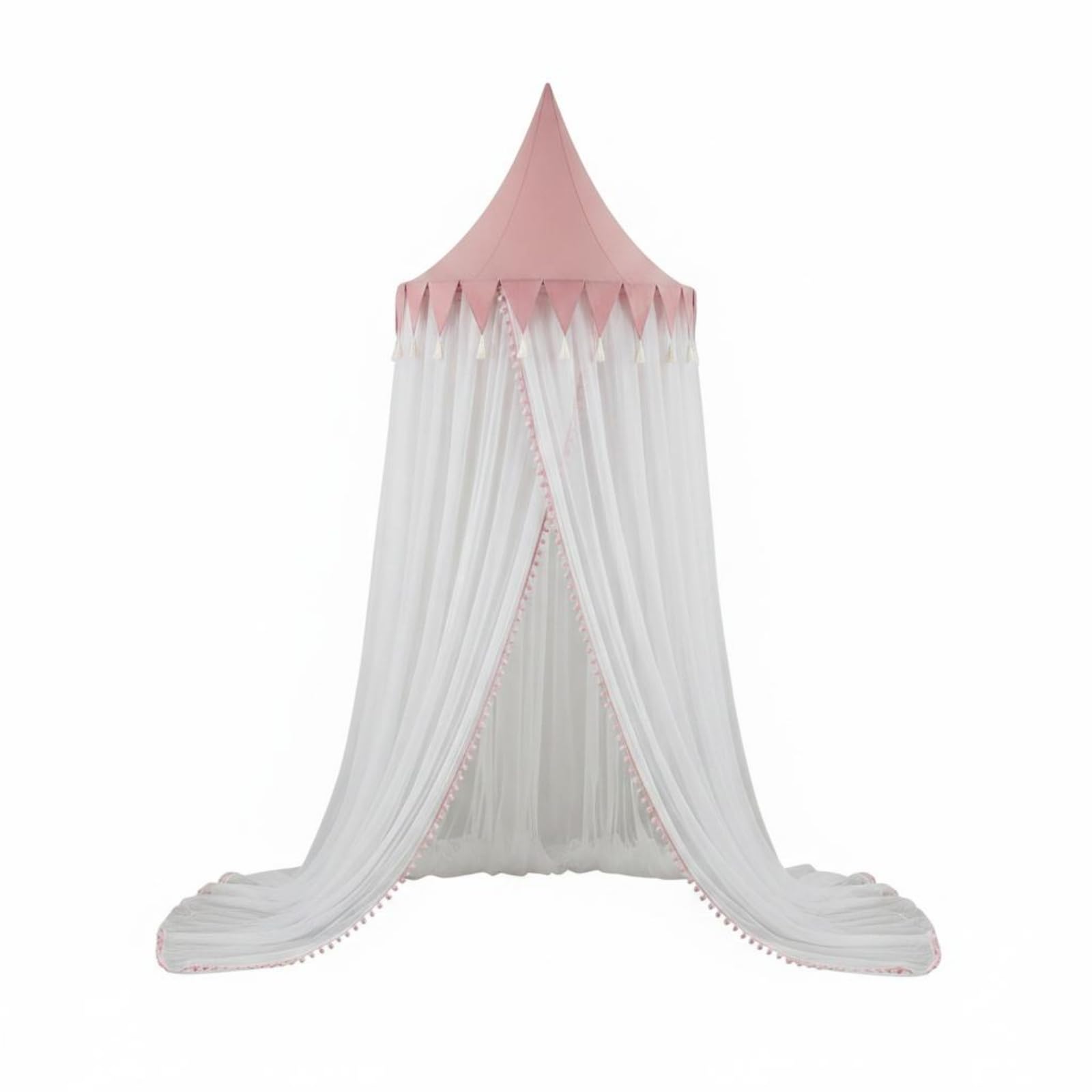 Dome Bug Net No Install Bug Net Canopy Ceiling Hanging Dome Bed Canopy for Students, Kids, Dorm, Bedroom, Dusty Rose | Home & Garden | Kids & Teens at Home | Bedding-image-40