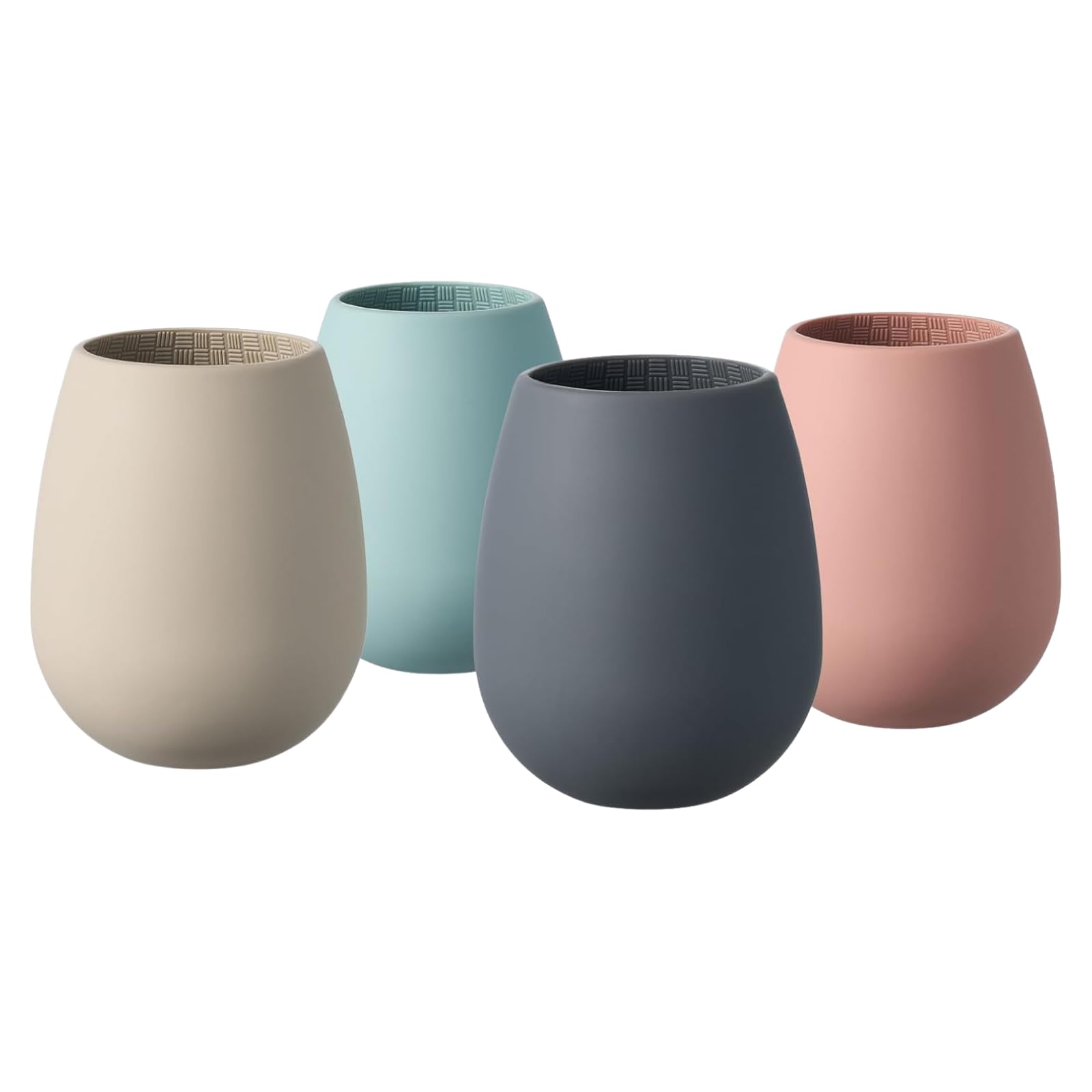 Verres à vin en silicone incassable lot de 4 coloris assortis