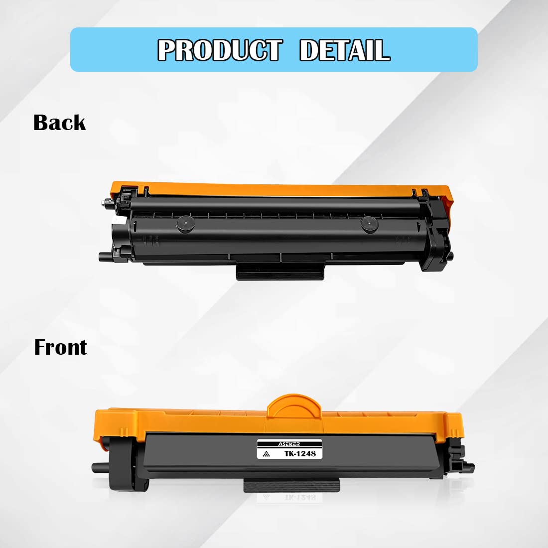 ASEKER Cartuccia Toner TK-1248 TK1248 1T02Y80NL0 Compatibile TK 1248 Nero per Kyocera MA2001 MA2001w PA2001 PA2001w Stampanti 1500 Pagine