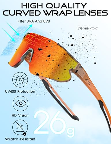 Image of ATTCL Kids Baseball Sunglasses TR90 Lightweight UV400 Youth 8-15 Sports