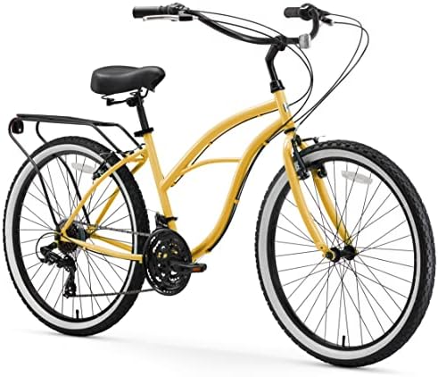sixthreezero Around The Block Women’s Beach Cruiser Bike, 1/3/7/21 Speed Bicycles, 26″/24″ Wheels, Multiple Colors
