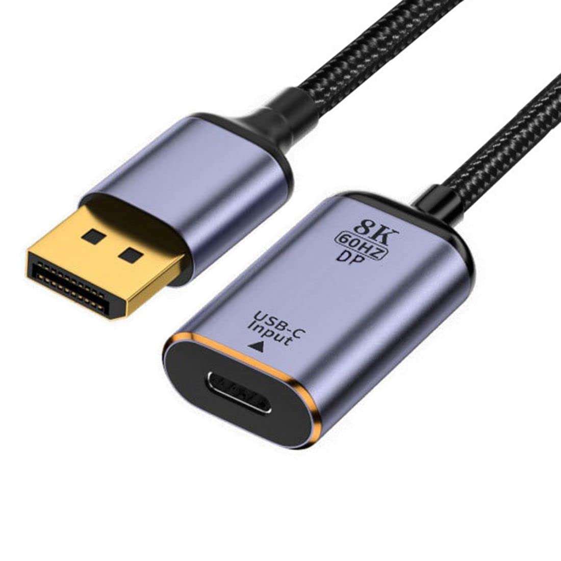 chenyang USB C to Displayport Cable,USB Type C Female Input to Displayport 1.4 Male Output HDTV Cable 8K@60hz 4K@120hz for Tablet Phone Laptop