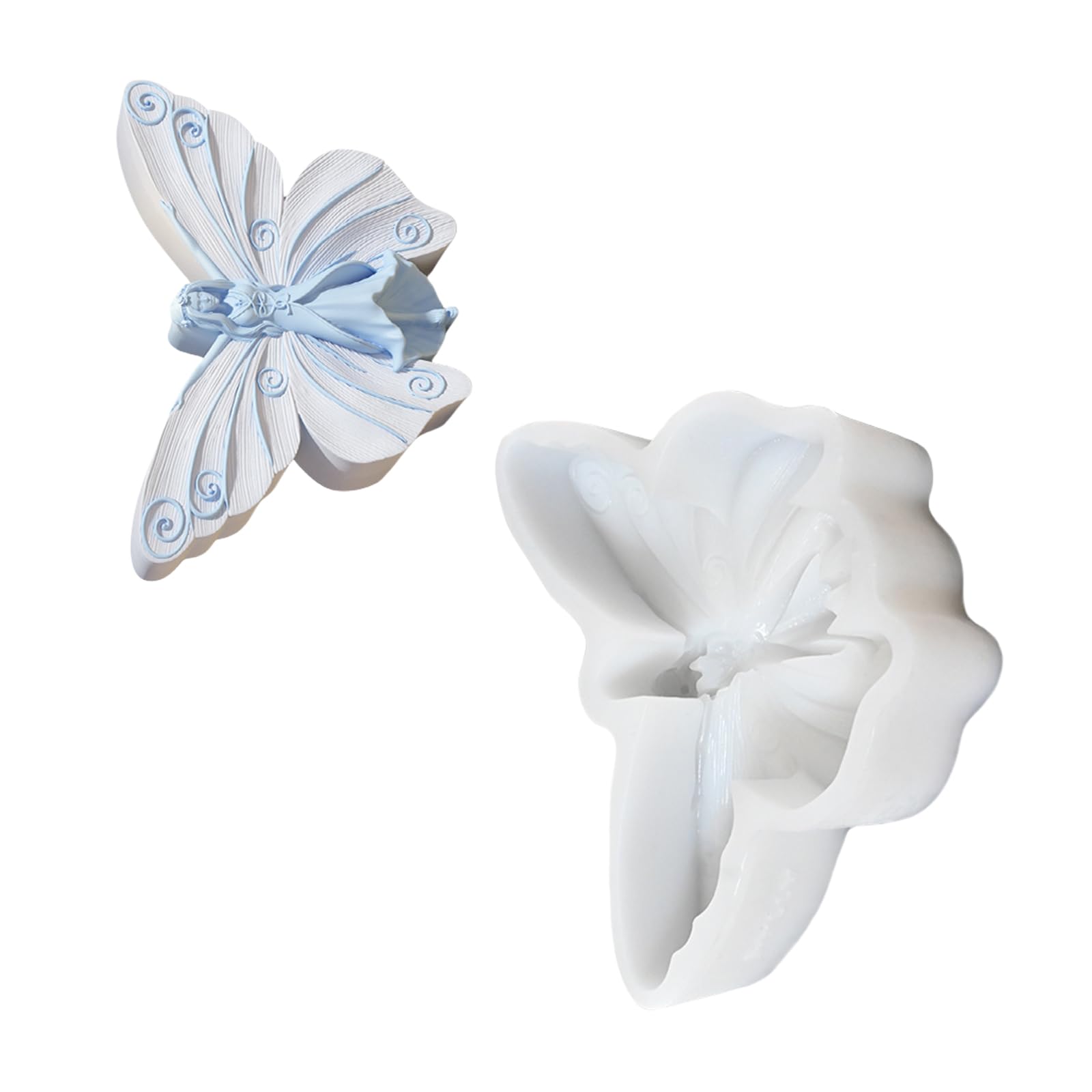 Buxuaaaa Silicone Butterfly Fairies Molds Ornament Molds Epoxy Resin Plasters for Making Silicone Butterfly Fairies
