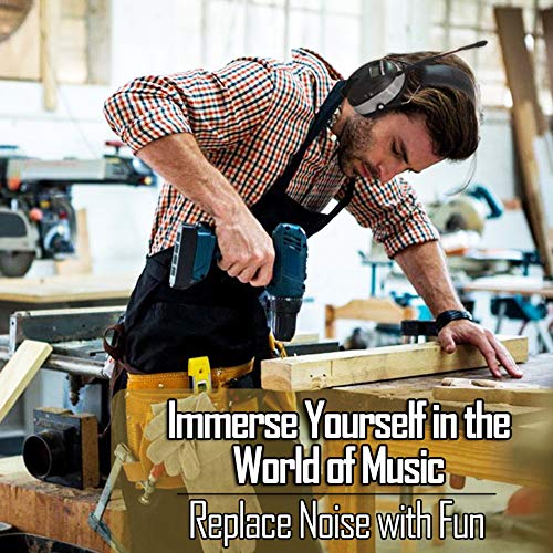 ZOHAN 042 Ear Defenders with Radio, AM/FM Digital Safety Ear Protector Muffs, SNR 30dB/NRR 25dB Hearing Protection, Adjustable Broadcast Noise Reduction, Ideal for Workshop, Mowing, Gardening (Grey) - 7