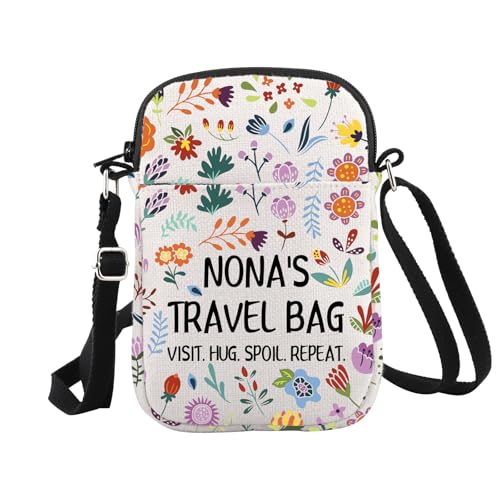 WCGXKO Nona Crossbody Bag Gift Nona Travel Bag Best Nona Ever Gift Mother’s Day Gift for Nona Grandma