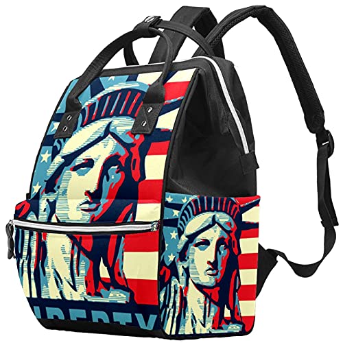 WJJSXKA Mochilas Bolsa de pañales Laptop Notebook Mochila de viaje Senderismo Daypack para Mujeres Hombres - liberty