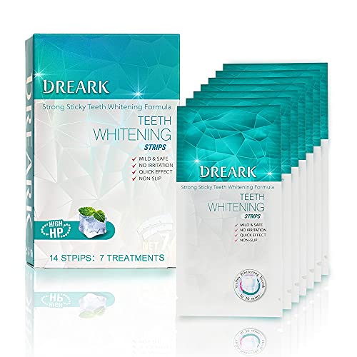 Teeth Whitening Strips, White Strips Kit for Sensitive Teeth, Professional Tooth Whitener, 7 Sets 14 Strips (Peppermint)