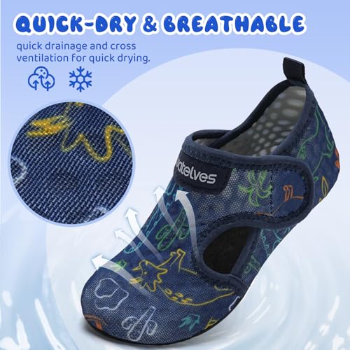 Image of WateLves Kids Water Shoes Toddler Girls Boys Barefoot Non-Slip Quick Dry Aqua Socks for Beach Swim Walking