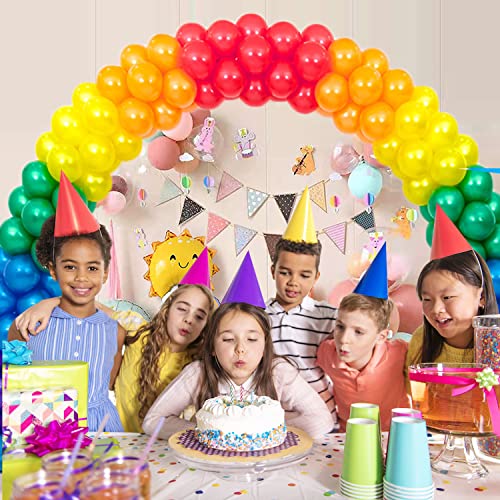 Image of Party Propz Multicolor Metallic Balloons - Pack of 50 Pcs | Happy Birthday Decoration Items for Boy and Girl | Multicolor Metallic Balloons for Birthday Decoration | Anniversary Decoration Items