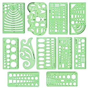 EMNIMQ 11 Stück Architektur Zeichenschablonen Set