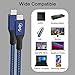 USB4 Cable 3.3ft Support 40Gbps Data Transfer Cable with 100W Charging and 4K Video for Apple MacBook Pro/Air,iMac 24”,Thunderbolt 4,Thunderbolt 3,Mac Mini M1,Docking station[USB-IF certified],Blue