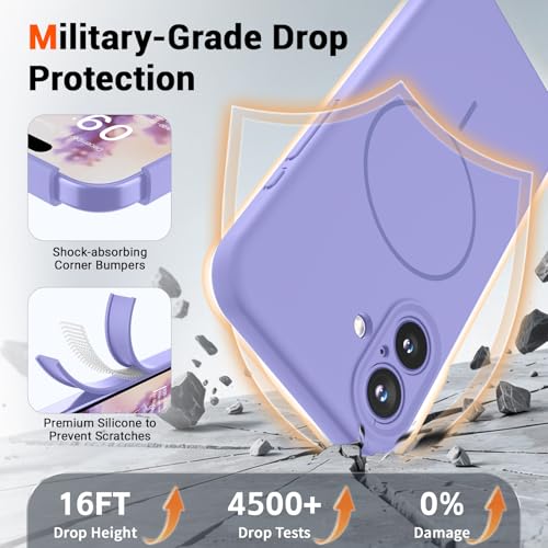 SUPFINE Silicone & Magnetic for iPhone 17 Case Light Purple - image 8