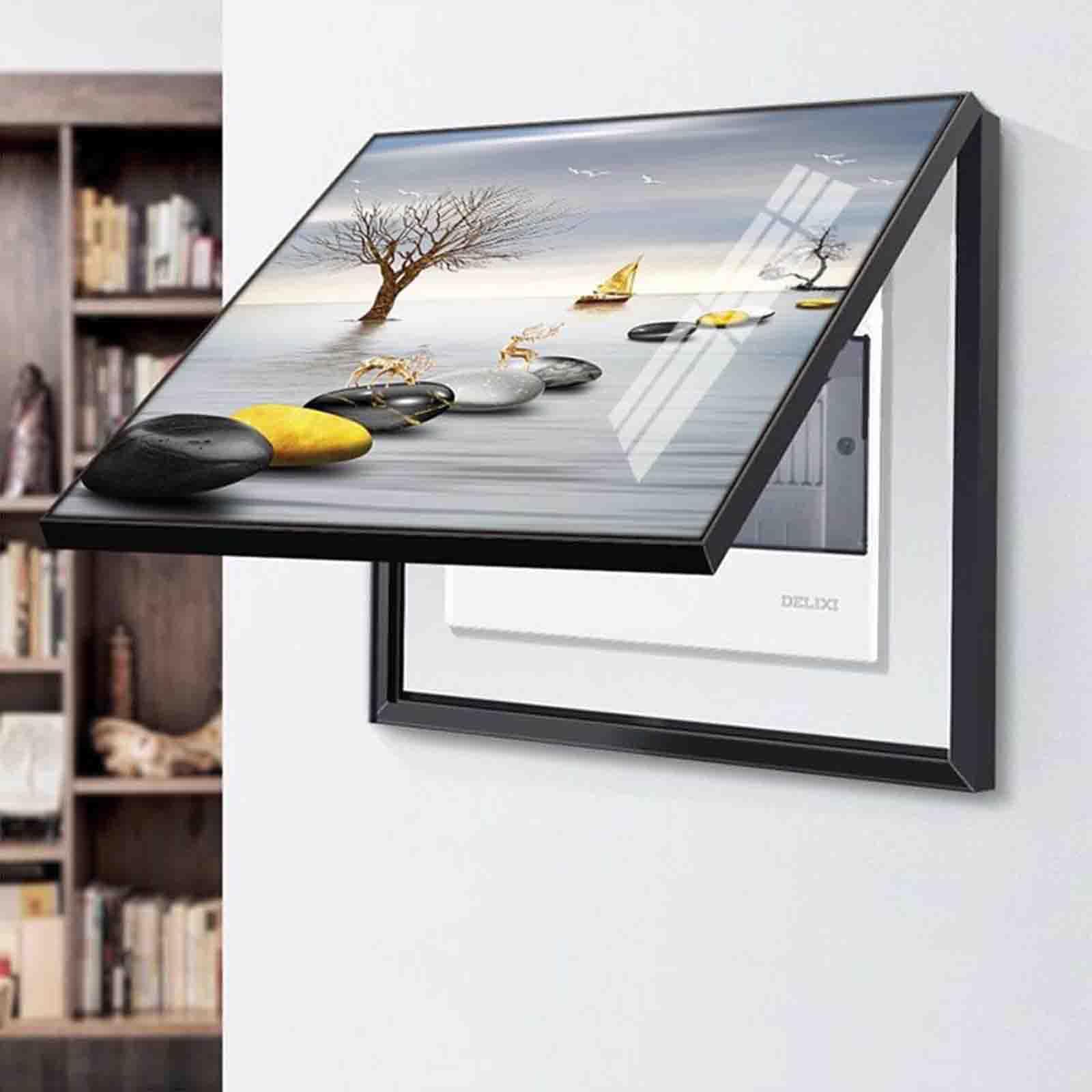 Couvercle de boîte électrique et décoration murale pour entrée chic